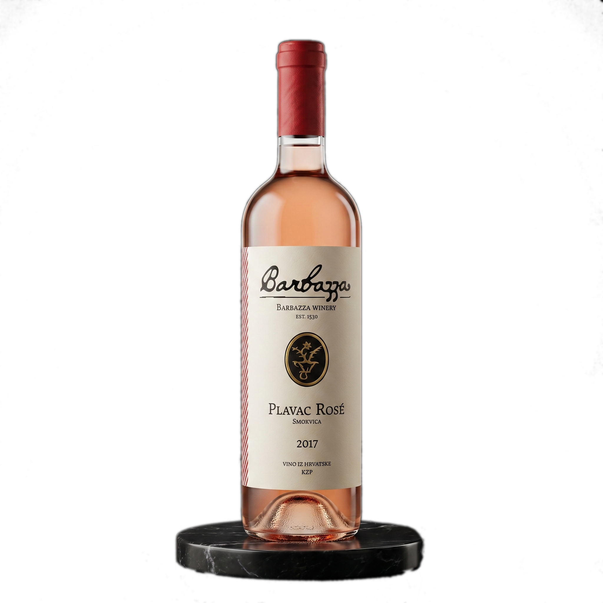 Plavac Rosé — studio bottle shot