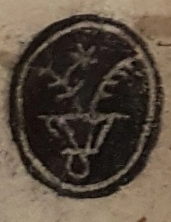 1618 inked seal — the Barbazza family crest